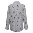 thumbnail image 5 of Deals LYXSSBYX Womens Shirts Long Sleeve Button up Women's Casual Lapel Blouse Long Sleeve Print Loose Shirt Tops Buttons Cardigan, 5 of 7