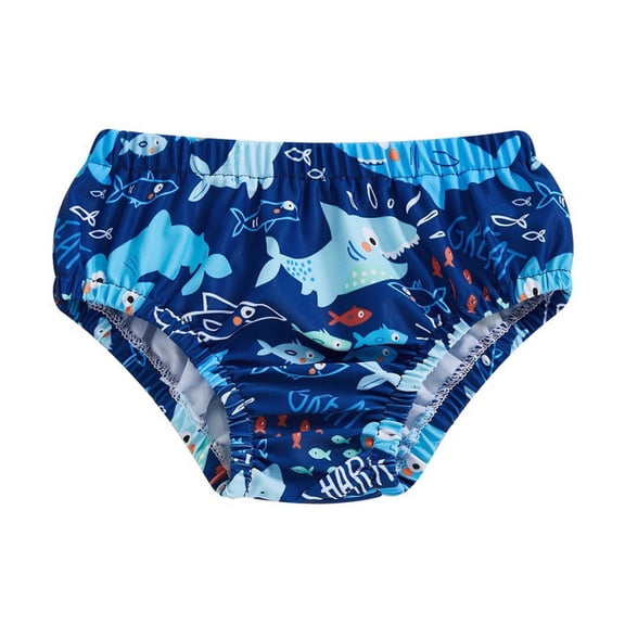 Glisme Boys Swim Briefs Swim Briefs Cartoon Print Swim Trunks For Kids Beach Pool Swimming Boy Bathing Suit Fashion Blue Beachwear Size 6-12 Months