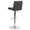 thumbnail image 5 of BizChair Contemporary Gray Vinyl Adjustable Height Barstool with Panel Back and Chrome Base, 5 of 7
