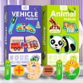 thumbnail image 4 of Children's Magnetic Puzzle Baby Cognitive Board Toy Fun Puzzle Game Playthings for 0-3 Years Old Baby, 4 of 5