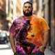 thumbnail image 2 of playera grande y alto para hombre big and tall men t shirt camisas playeras manga corta 4XL 3DTS10055, 2 of 7