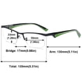thumbnail image 2 of MAGIMODAC Metal Readers Rectangle Half Frame Classic Clear Spring Hinges Reading Glasses for Men Women, 2 of 8