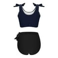 thumbnail image 6 of Fnooota Swim Suits for Women 2025, High Waisted Athletic 2 Piece Swim Tops with Boyshorts Navy Size S, 6 of 6
