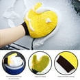 thumbnail image 4 of TACILIP Car Accessories, Coral Fleece Dusting Gloves Cleaning Gloves Flexible No Shedding Cleaning Glove Wipes For Car, Gifts for Father, 4 of 6
