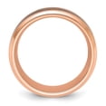 thumbnail image 2 of Chisel Titanium Polished Rose IP-plated Synthetic Leather Inlay in Clear Epoxy 8mm Band, 2 of 3