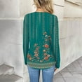thumbnail image 4 of Blouses for women dressy casual Polyester,Spandex Soft Clothing L Green womens blouses, 4 of 5