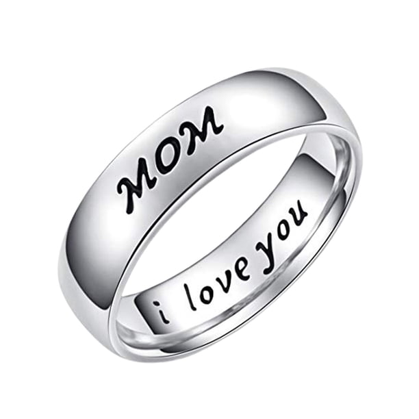 Anillo de acero de titanio grabado joyería de uso diario con el diseño de la joyería