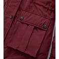 thumbnail image 6 of KVE Women's Plus Size Quilted Winter Coat Warm Puffer Jacket Thicken Parka with Removable Hood Burgundy Red 1X, 6 of 9