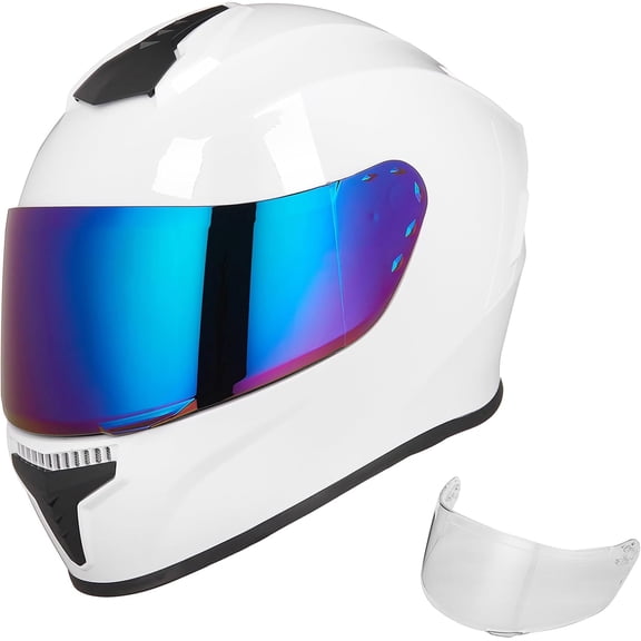 Full Face Motorcycle Helmets for Adults Men and Women DOT Street Bike Racing Helmet with Tinted Visor Model MD-813