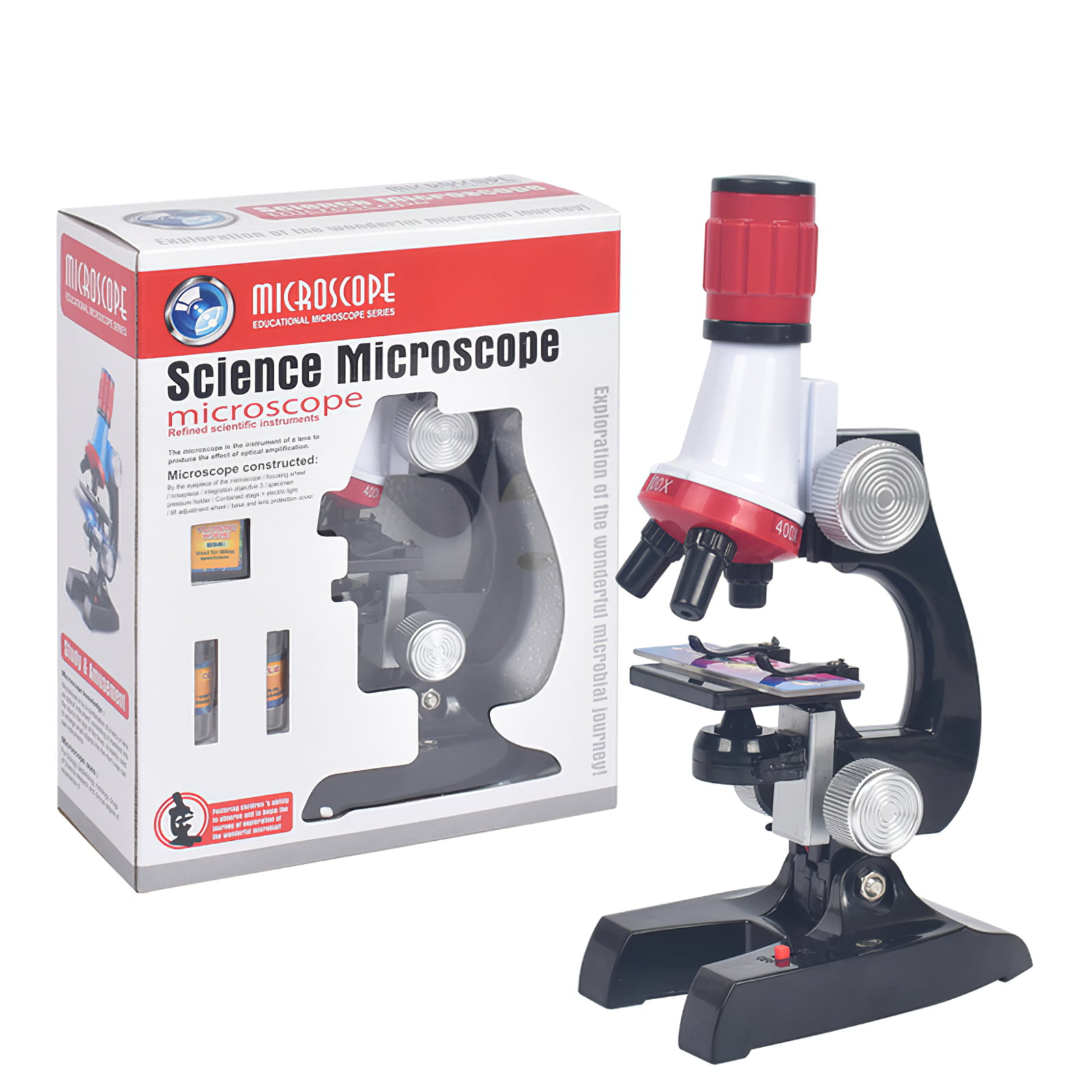 Children's Kids Junior Microscope Science Lab Set with Light Toy School NEW 