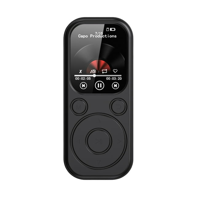 Cateissary Bluetooth para música portátil y función de radio FM Reproductor de música con reproductores MP3 Bluetooth Cables de audio/vídeo negro