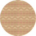 thumbnail image 1 of Ahgly Company Indoor Round Patterned Macaroni and Cheese Yellow Area Rugs, 8' Round, 1 of 1