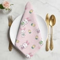 thumbnail image 2 of Easter Bunny Cloth Napkins, Cute Rabbits Eggs Spring Tulips Country Pink Washable and Reusable Dinner Napkins Set of 6, Table Napkin for Kitchen Party Birthday Wedding Hotel Housewarming 20"x20", 2 of 9