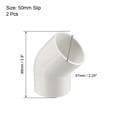 thumbnail image 2 of Unique Bargains 50mm Slip 45 Degree Pipe Fitting Elbow Coupling Connectors 2Pcs, 2 of 4