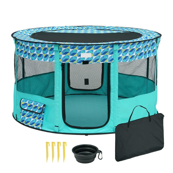 VEVOR Foldable Pet Playpen 44 x 44 x 24 in Portable Dog Playpen Crate for Cat