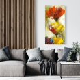 thumbnail image 2 of Fleurs Orange et Jaunes - Toile 24"x48 Pouces - Impression à la Demande, 2 of 5
