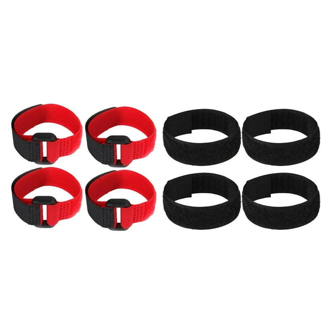 8x de para gallos Cinturón Banda para el cuello Suministros para aves de corral Negro + Rojo Fernando Collar Gallo Anti Cuervo