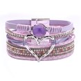 thumbnail image 1 of Pulsera de estilo de moda para mujer, pulsera magnética con diamantes de imitación y cuero artificial de PU suave, 1 of 6