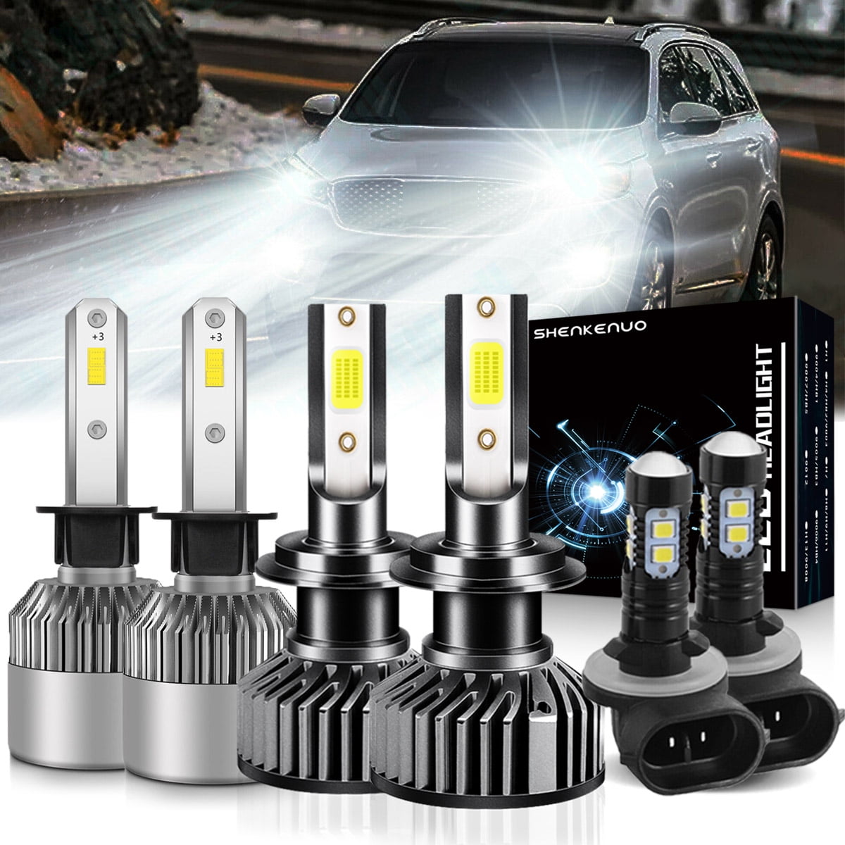 New LED High Beam Bulb H1  Installation and review on Citroen c3 
