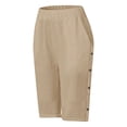 thumbnail image 7 of Womens Casual Capri Pants Lightweight Athletic Elastic Waisted Straight Leg Trousers with Pockets, 7 of 7