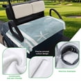 thumbnail image 5 of Golf Cart Seat Covers for 2 Seater,Blue Coastal Microfiber Cart Seat Towel Blanket,Nautical Beach Summer Sea Starfish Coral Absorbent Breathable Non Slip Bench Seats Protector for Golf Course 51"x31", 5 of 9