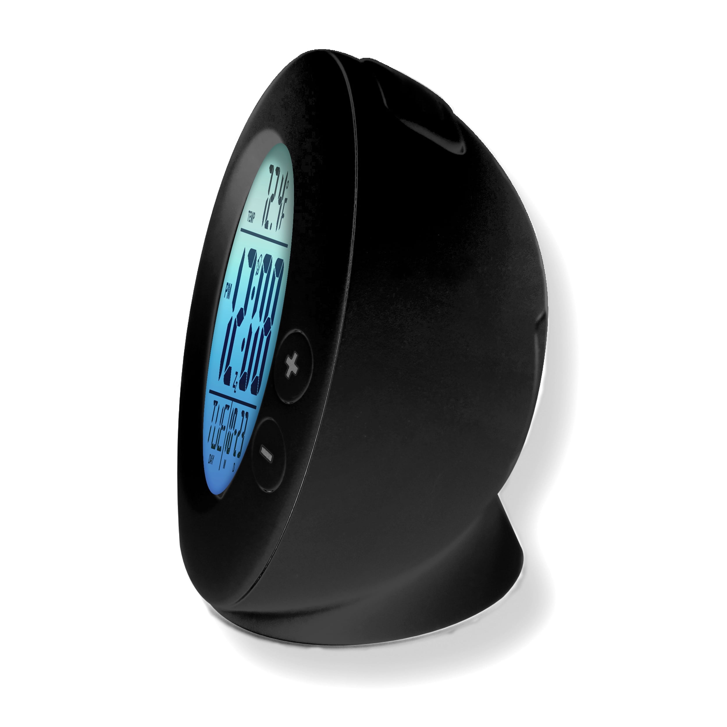 DIGITAL COLOR FADE ALARM CLOCK, BLACK