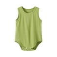 thumbnail image 2 of TMOYZQ Baby Boys Girls Sleeveless Bodysuits Ribbed Cotton Breathable Unisex Rompers for Summer, 2 of 3