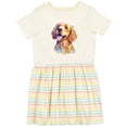 thumbnail image 3 of Inktastic Golden Retriever Watercolor Girls Toddler Dress, 3 of 5