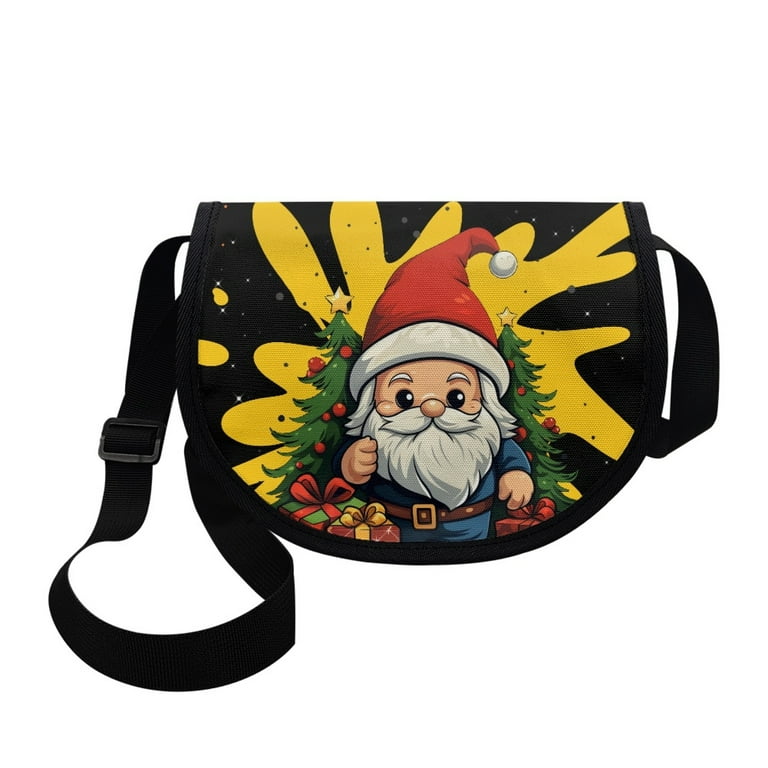 Bivenant Store Santa Claus Small Canvas Crossbody Bag for Teen Girls Lightweight Messenger Shoulder Bags Cross Body Purse for Girls Boy Boys