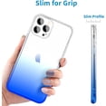 thumbnail image 4 of Compatible with iPhone 11 Pro Max Case Clear, Transparent Soft Shockproof Protective Slim Thin Bumper Cover Phone Case, Gradient Blue, 4 of 15