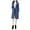 Blue, variant on UJNDER Women Slim Windbreaker Double Long Trench Coat Women Jacket Overcoat Outwear Blue S