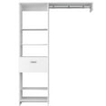 thumbnail image 2 of 150 Bedroom Closet, White Color, 5 Open Shelves, 1 Drawer, Metal Rod, Exquisite Closet System, White, Decoration, 2 of 5