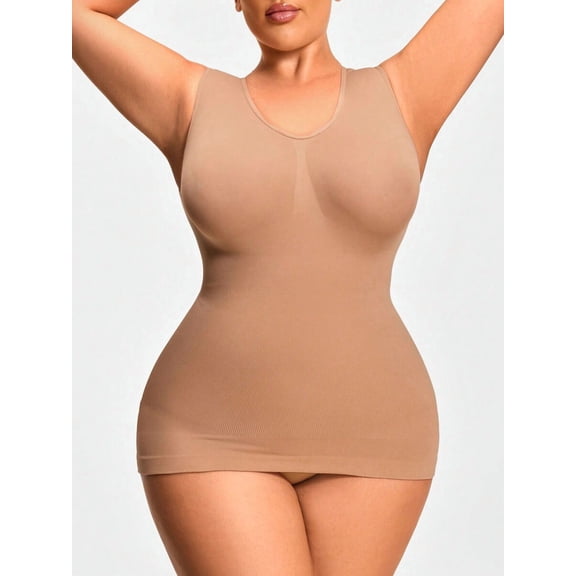 Apricot Plus Size Tummy Control Shapewear Camisole Top