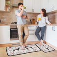 thumbnail image 6 of 2-Piece Kitchen Rugs Set Non-Slip Mats Carpet Floor for Kitchen, Bathroom (19.7"x27.6" & 19.7"x47.2") Reindeer Pattern, 6 of 7