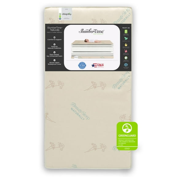 BeautySleep SlumberTime Naturally 5.5" Dual Sided Crib & Toddler Mattress - Soy Foam Core