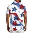 thumbnail image 2 of Men's USA 250th Anniversary Patriotic Firework Stars Polo Shirt American Flag Casual Short Sleeve America 250 Merchandise, 2 of 6