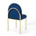 thumbnail image 5 of Modway Isla 18" Velvet Dining Side Chair in Gold and Navy (Set of 2), 5 of 8