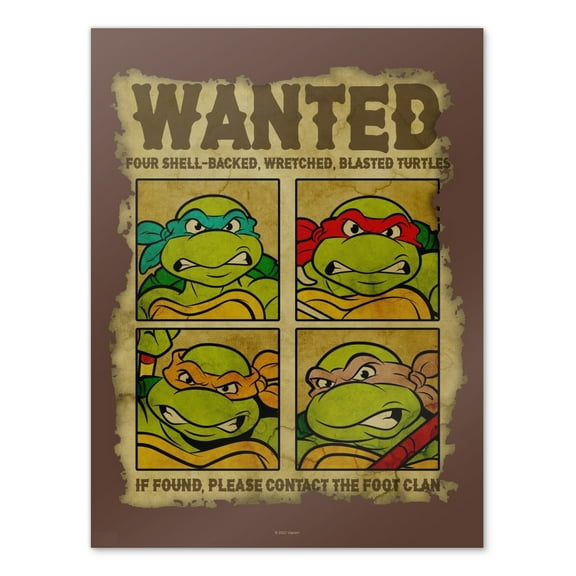 TMNT Most Wanted Wall Art Picture Paper Poster Décor Home Decoration