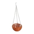 thumbnail image 7 of Faux Rattan Round Hanging Planter Basket, Woven Flower Pot Available In Beige Coffee Black, Lightweight Hanging Vase for Balcony Green Plants, Potted Ivy and Indoor Window Floral Decor, 7 of 7