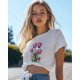 thumbnail image 3 of Womens T Shirts Pink Tulip Crewneck Short Sleeve Shirts for Women Flower Loose Fit Lightweight Casual Tees Tops, 3 of 6