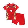 thumbnail image 1 of KidsBoyGirlSuperheroShortSleeveT-shirtShortsSetSummerOutfit, 1 of 3