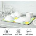 thumbnail image 6 of Lemon Fruit Green Dish Drying Mat Fun Print Quick Dry Large Pad Dish Mat for Kitchen Dishes Counter Mat 18x24 Inch, 6 of 6