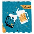thumbnail image 3 of Ambesonne Alcohol Shower Curtain, Beer Mugs Toasting, 69"Wx75"L, Multicolor, 3 of 3