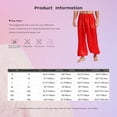 thumbnail image 7 of Zaldita Men Harem Pants Elastic Loose Trousers Hippie Boho Pants Arabian Prince Clothing Performance Burgundy S, 7 of 7