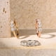 thumbnail image 4 of Alianza de boda SMILEST Moissanite de 5 piedras chapada en oro blanco de 18 quilates, 4 of 8