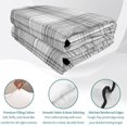 thumbnail image 4 of Quilts Twin XL Size, Black Checkered Soft Comforter Bedding Set for Bed, Summer Modern Minimalist Lightweight Quilted Bedspread with Pillow Cover(2 Pieces) for All Season, 68x98 Inch, 4 of 9