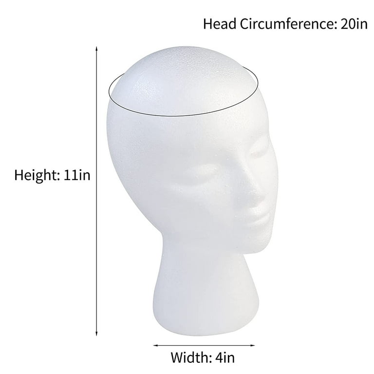 Wig Styling Stand With Canvas Head And T Pins Plussign Styrofoam