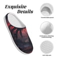 thumbnail image 5 of Picia Giant Monster Over City for Women's Lamb-hug Comfy Fleece House Slippers Memory Foam, Slip-on House Shoes Indoor Outdoor-39/40, 5 of 7