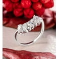 thumbnail image 2 of 14K White Gold Plated 3Ct Lab-Created Pear Cut Diamond Women's Wedding Band Ring, 2 of 2