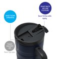 thumbnail image 5 of MIRA 14oz Coffee Mug with Handle & Screw Lid, Stainless Steel Vacuum Insulated Tumbler, Admiral Blue, 5 of 8